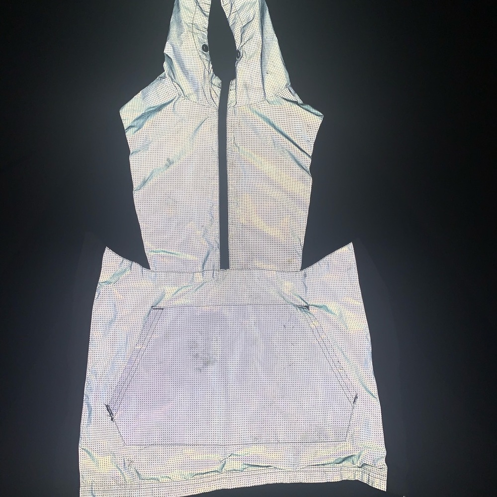 Reflective Blue Color-block Hoodie